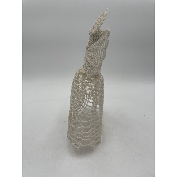 Handcrafted Cream Crochet Lace Angel Figurine Decoration Tree Topper - Picture 2 of 7